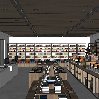  现代超市零售su模型 