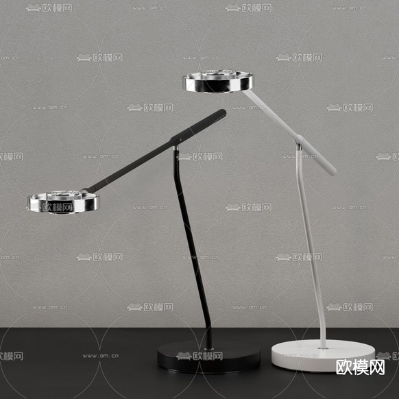 现代极简铁艺艺术台灯免费3d模型下载