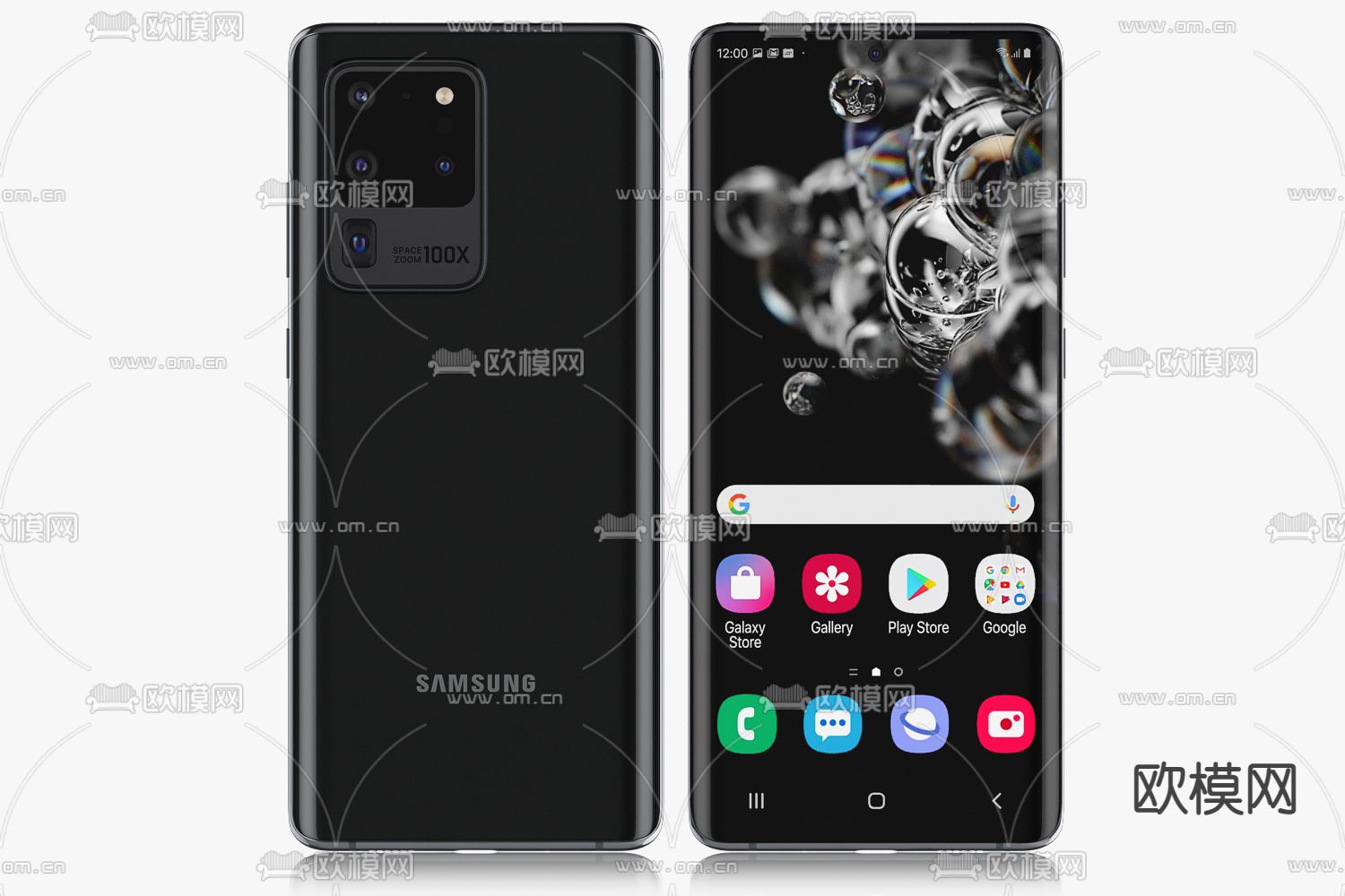 三星S20手机3d模型下载