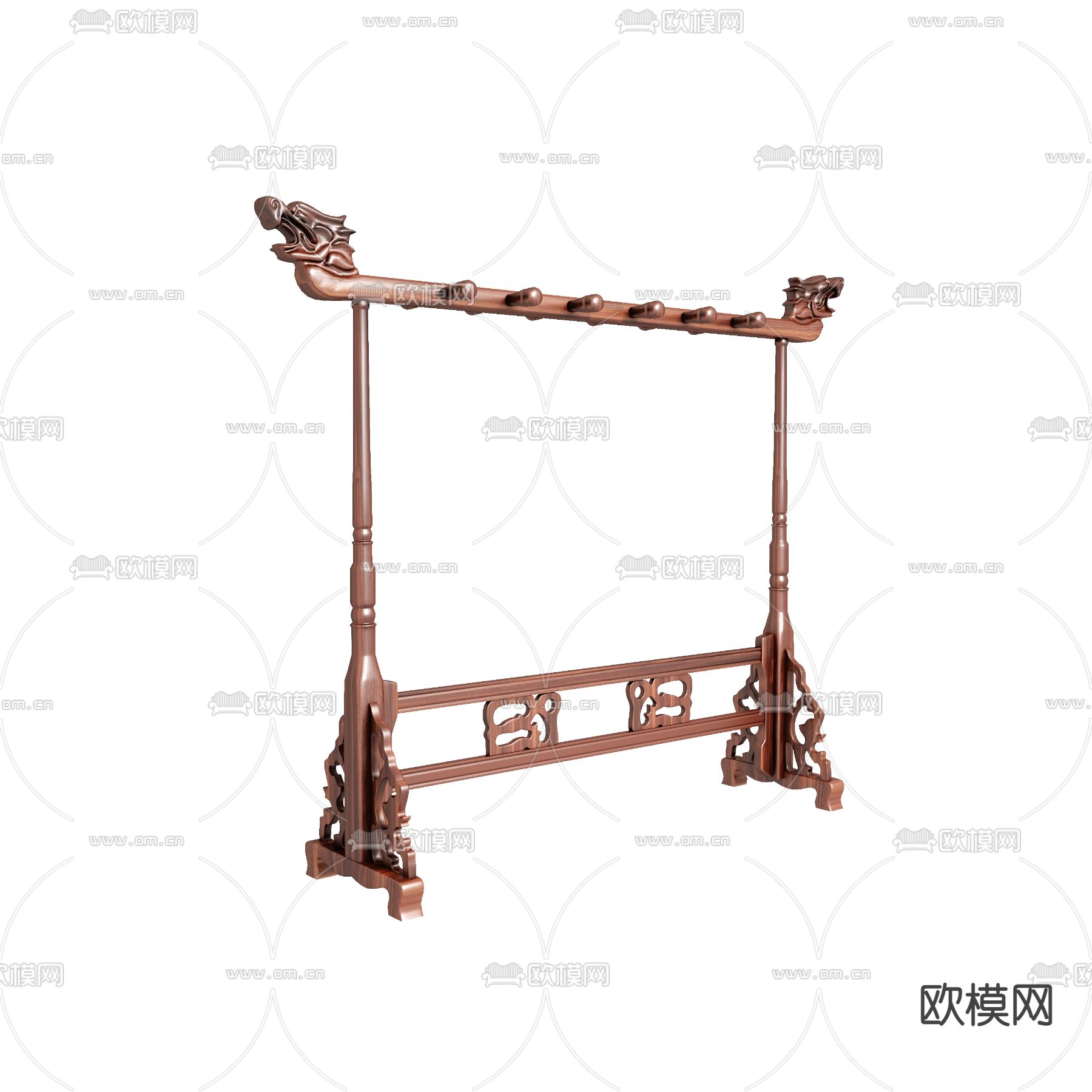 中式笔架3d模型下载_ID12017412_3dmax免费模型-欧模网