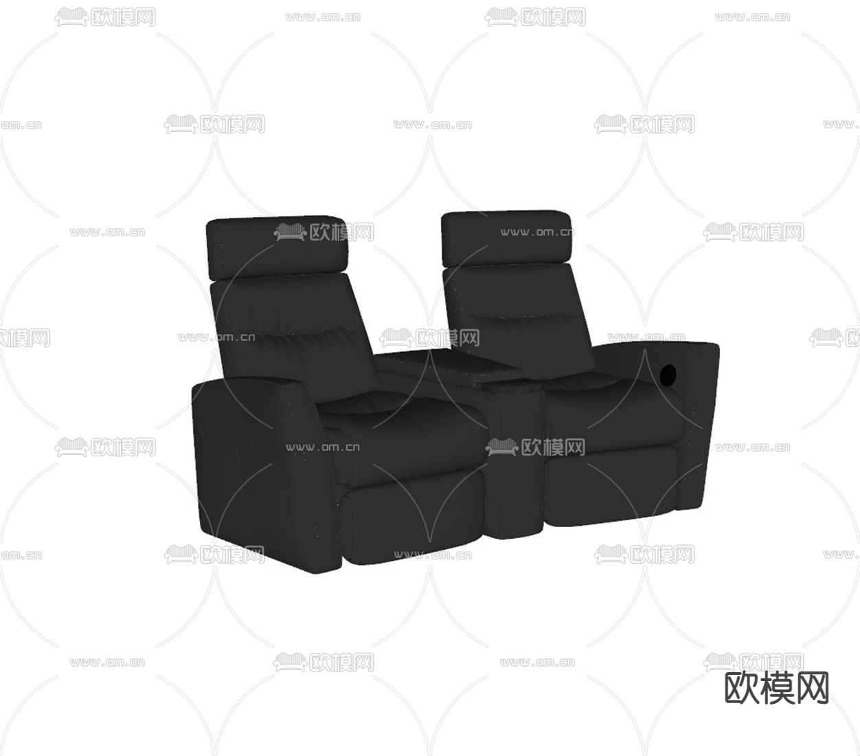 现代按摩椅su模型下载（渲染图2）