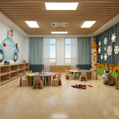 幼儿园手工教室3d模型