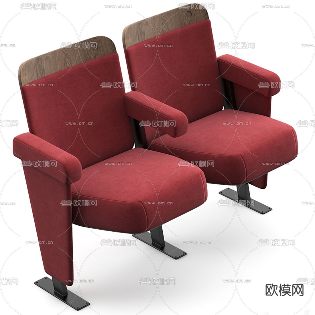 现代影院椅会议椅3d模型