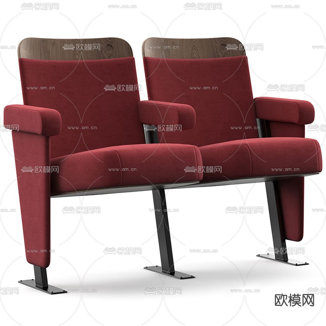 现代影院椅会议椅3d模型