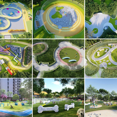  现代宠物乐园su模型 