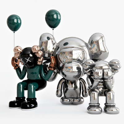  现代潮玩雕塑摆件su模型 