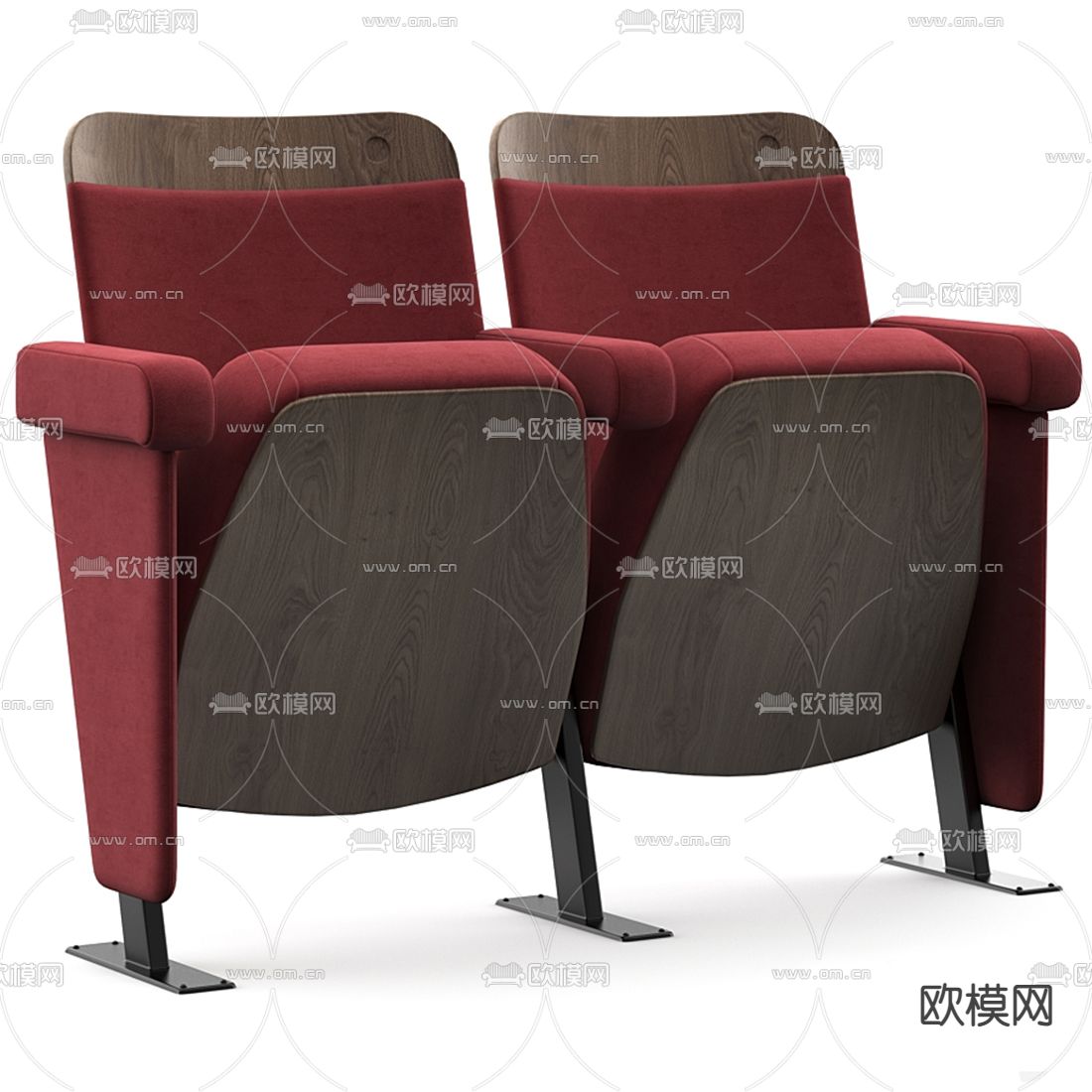 现代影院椅会议椅3d模型