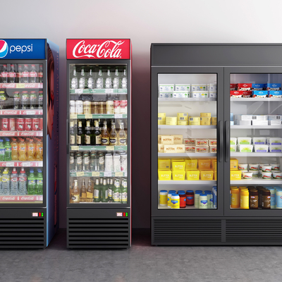  冰柜冷藏柜su模型 