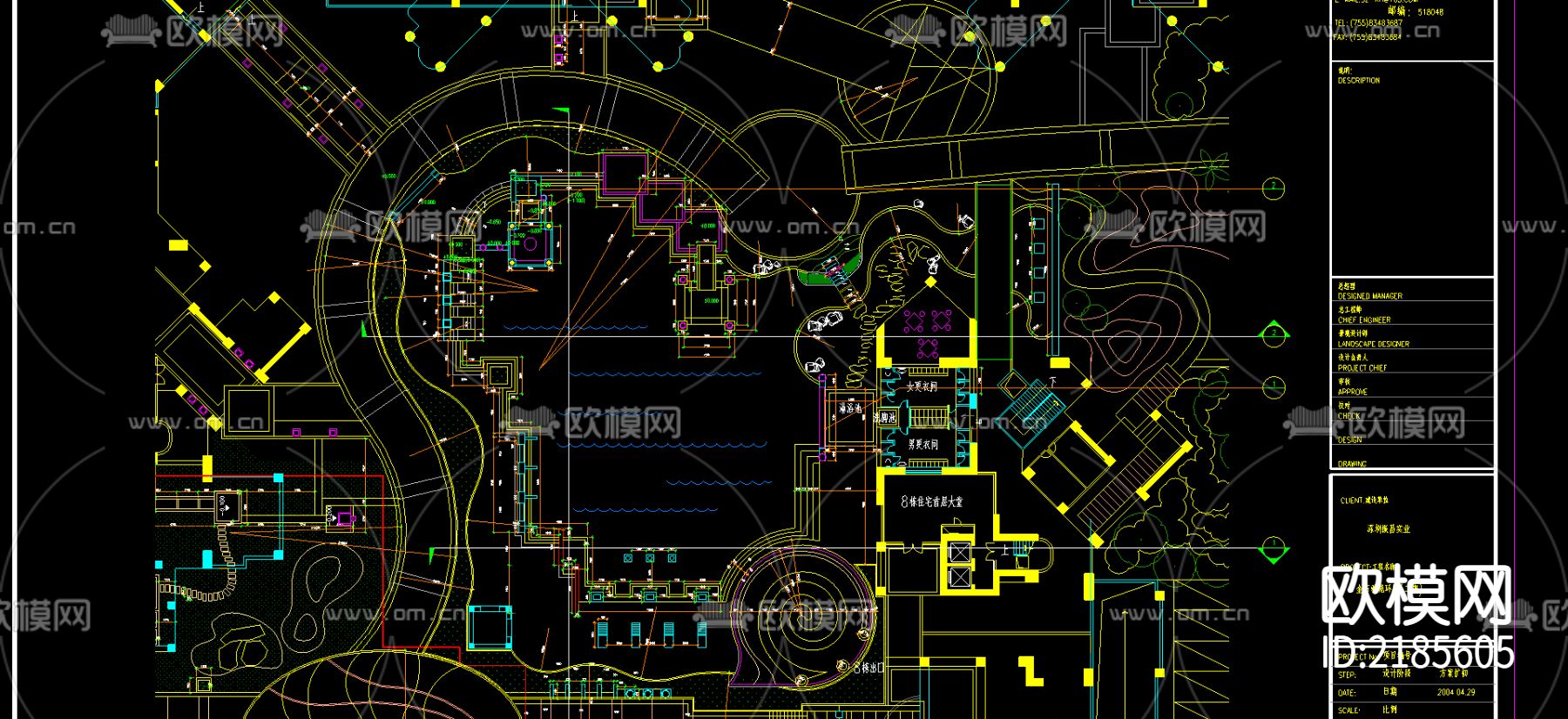 游泳池cad节点大样图下载（渲染图3）