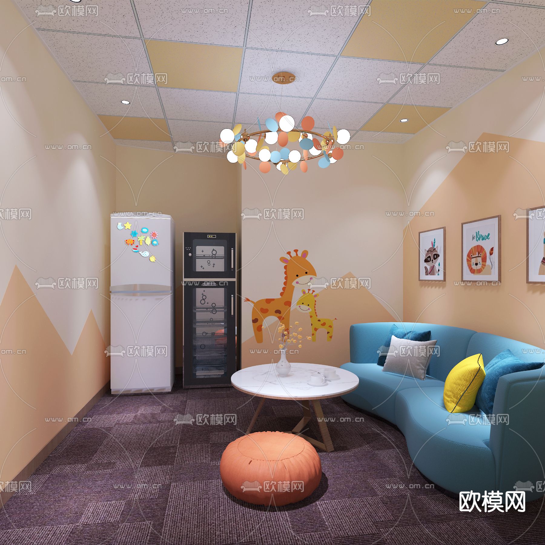 现代母婴室免费3d模型