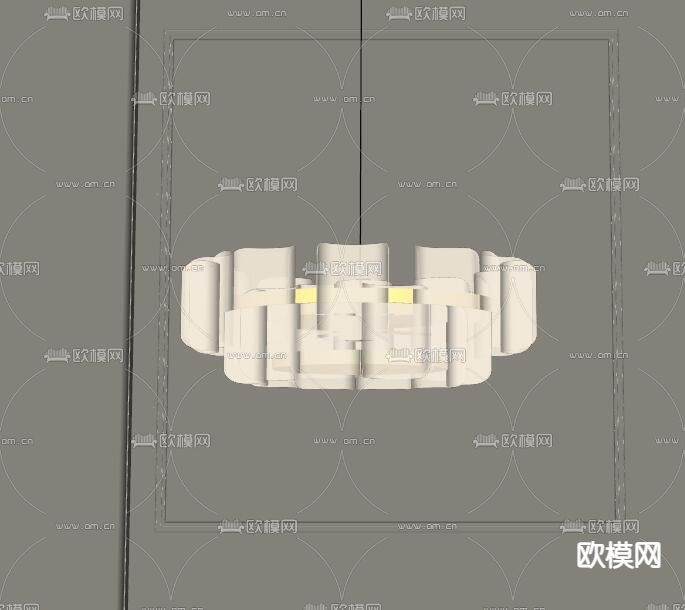侘寂风吊灯su模型下载（渲染图2）