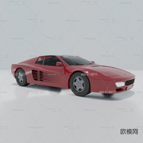 现代法拉利Testarossa Free 汽车免费3d模型下载