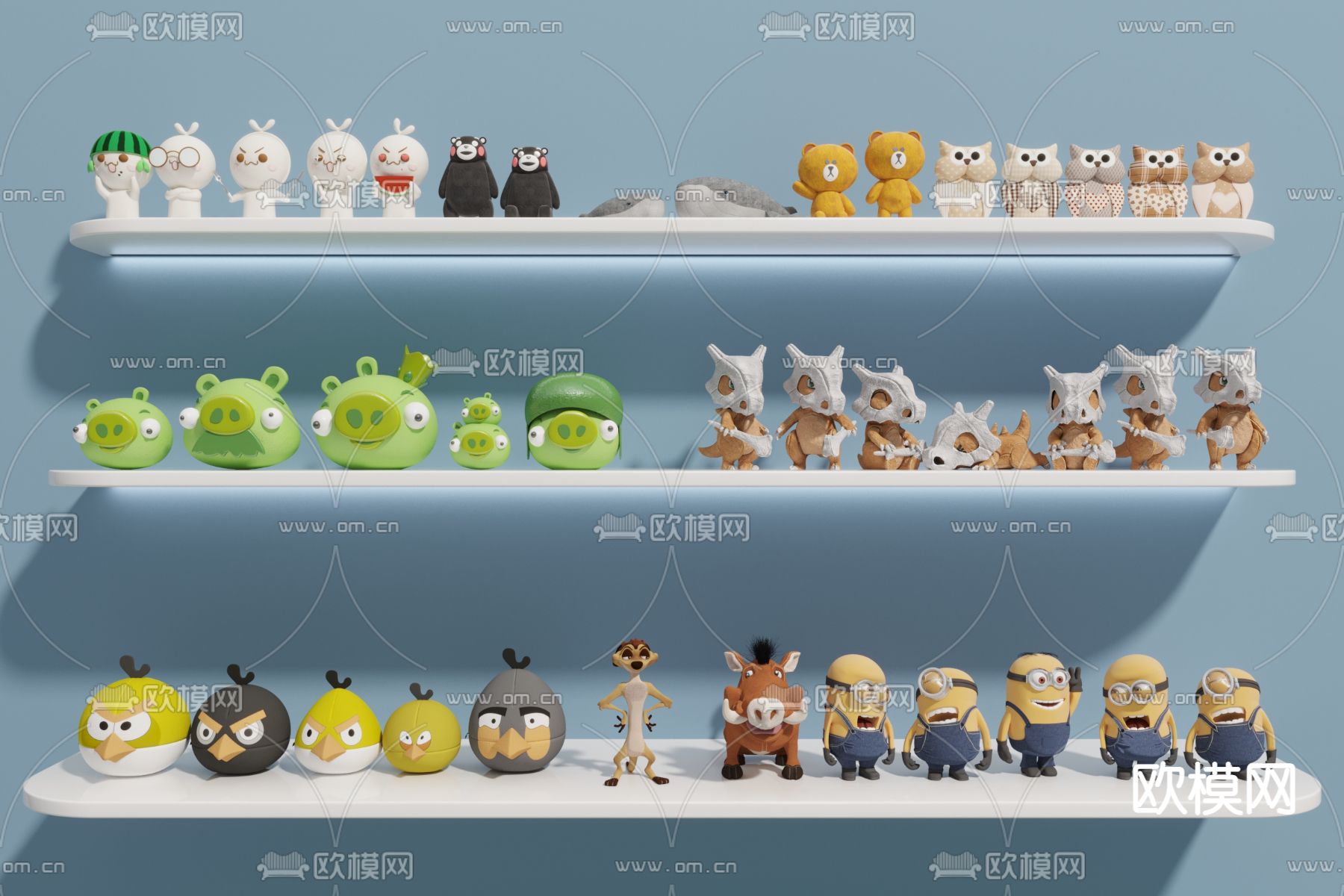 现代儿童玩具su模型下载（渲染图1）