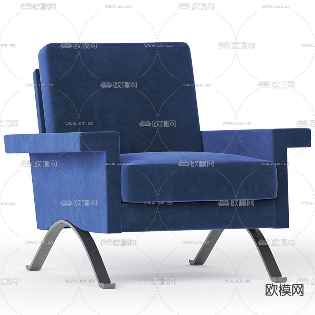 Cassina 克莱因蓝休闲椅3d模型下载