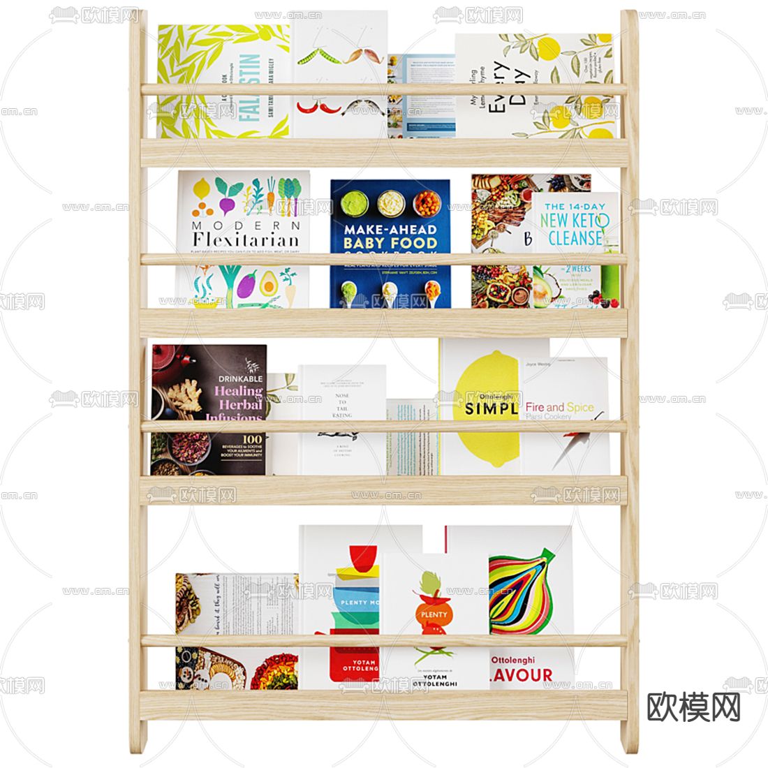 现代儿童书架3d模型下载（渲染图3）