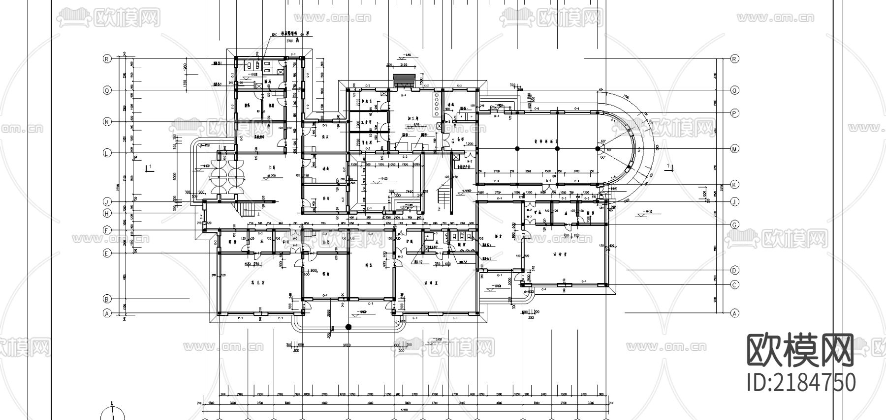 幼儿园建筑cad施工图下载（渲染图8）