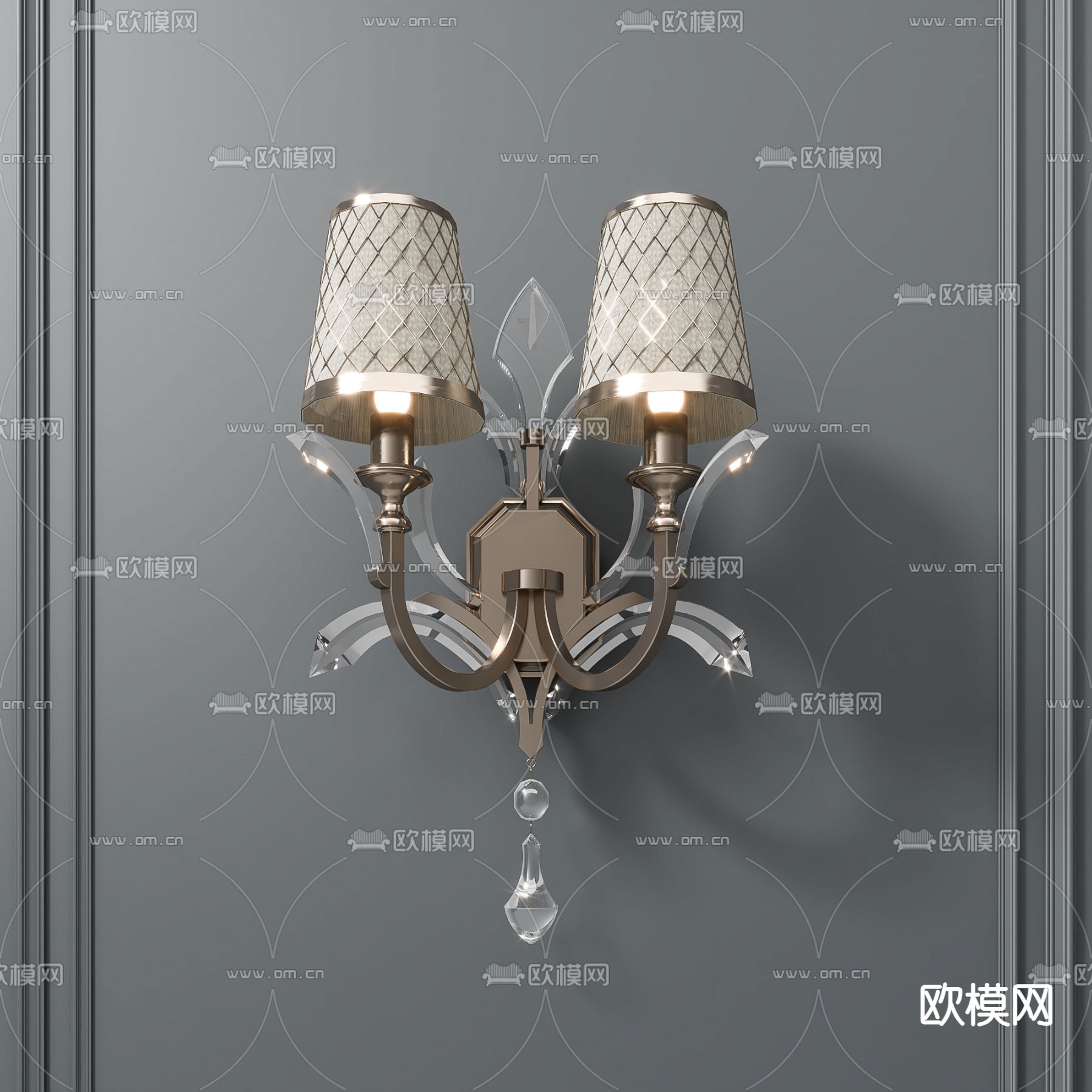 简欧壁灯免费3d模型下载