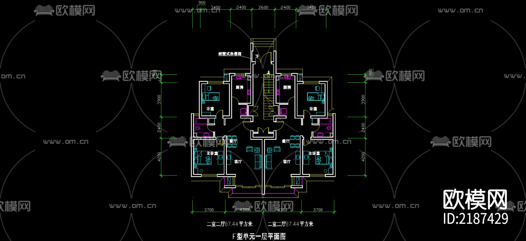 家居住宅cad施工图下载