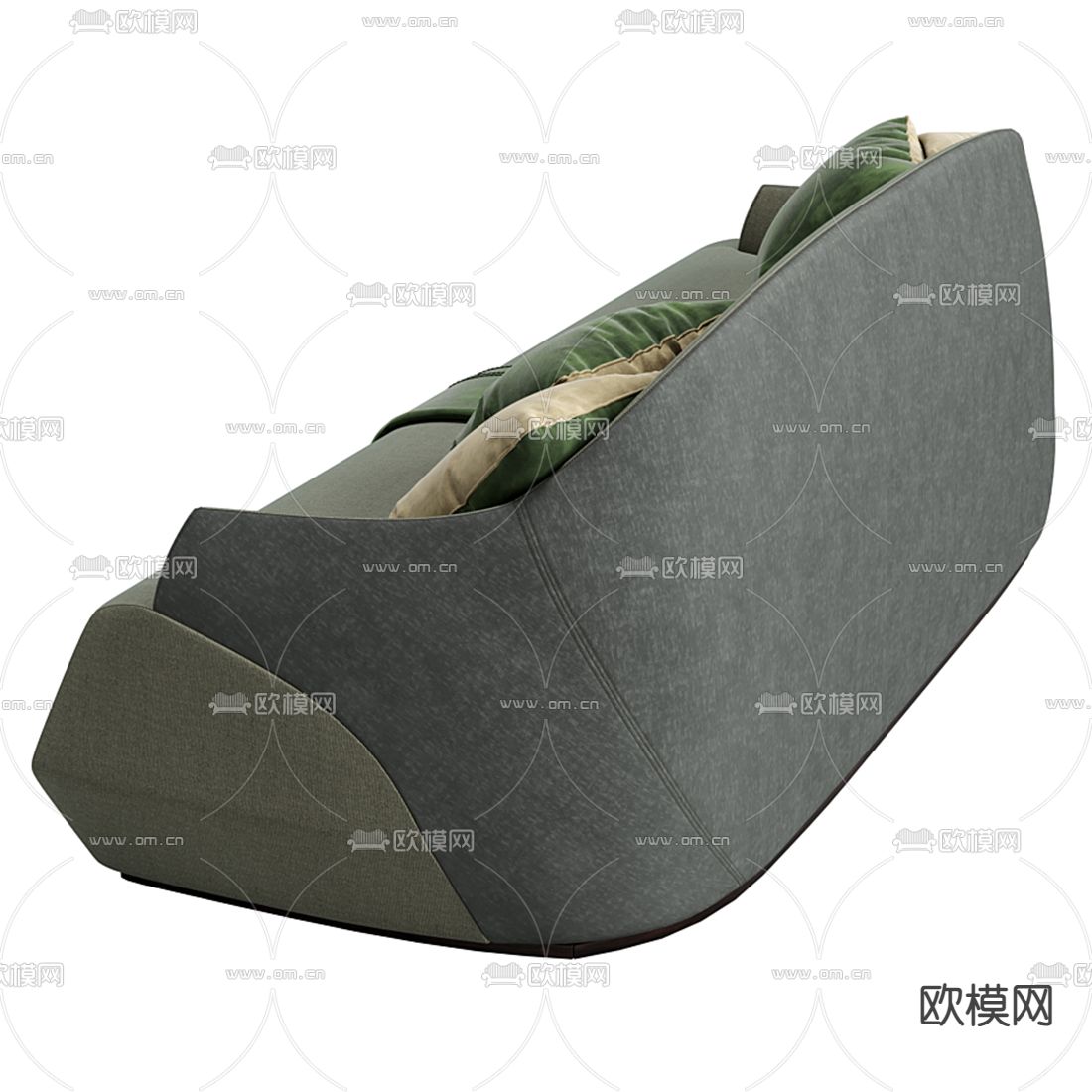 现代布艺双人沙发3d模型下载（渲染图3）