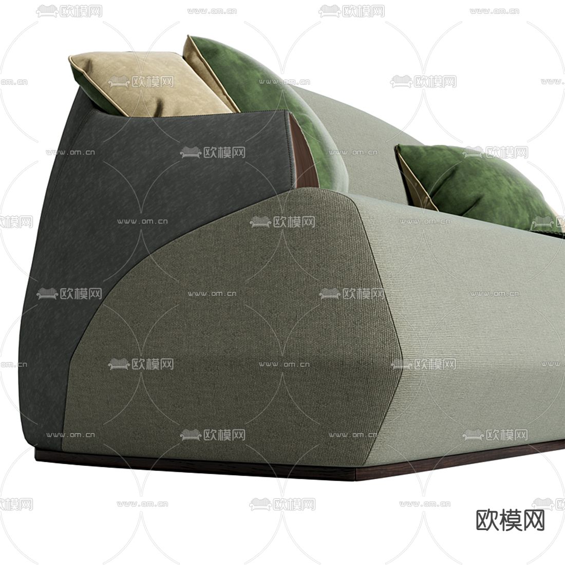 现代布艺双人沙发3d模型下载（渲染图4）
