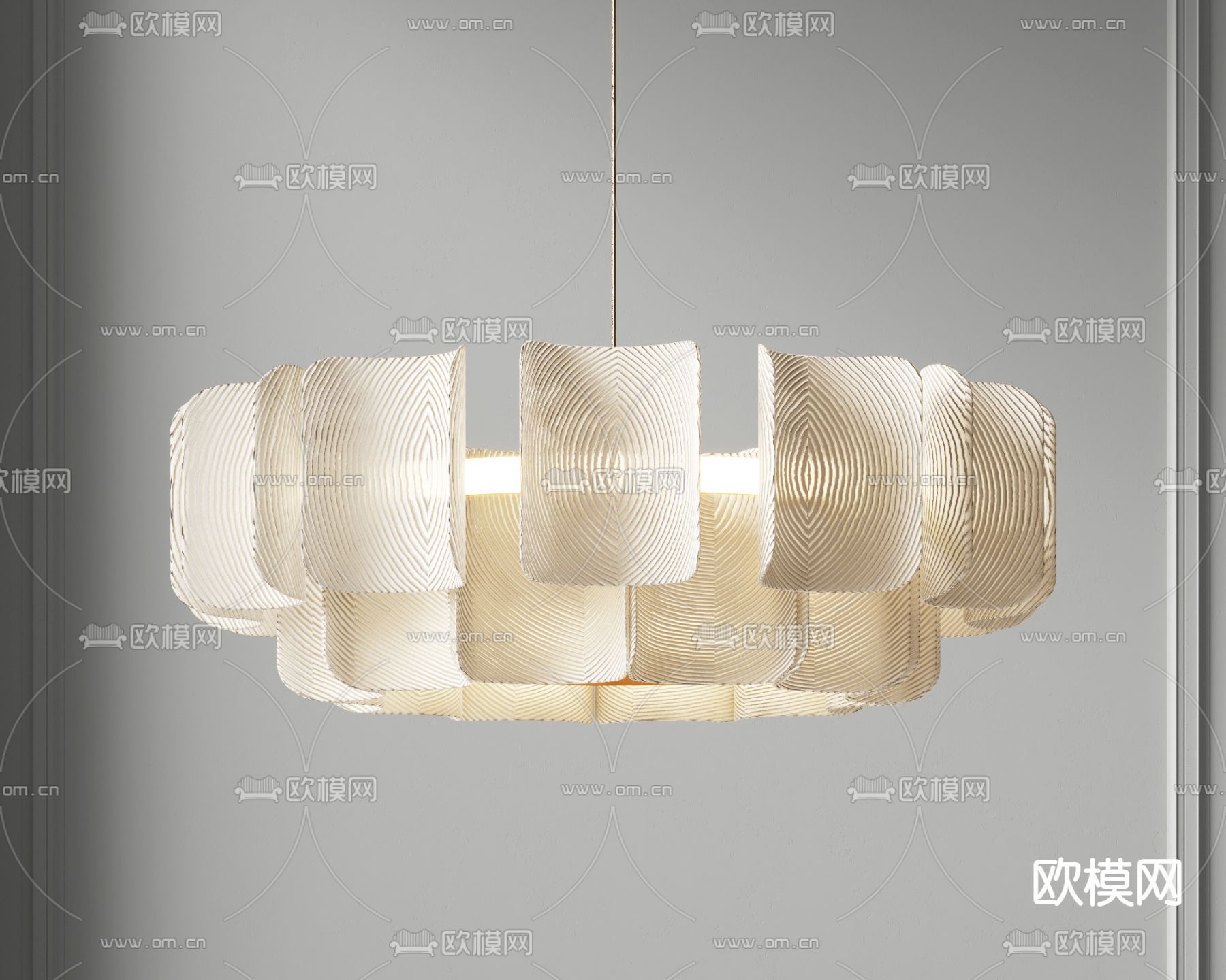 侘寂风吊灯su模型下载（渲染图1）