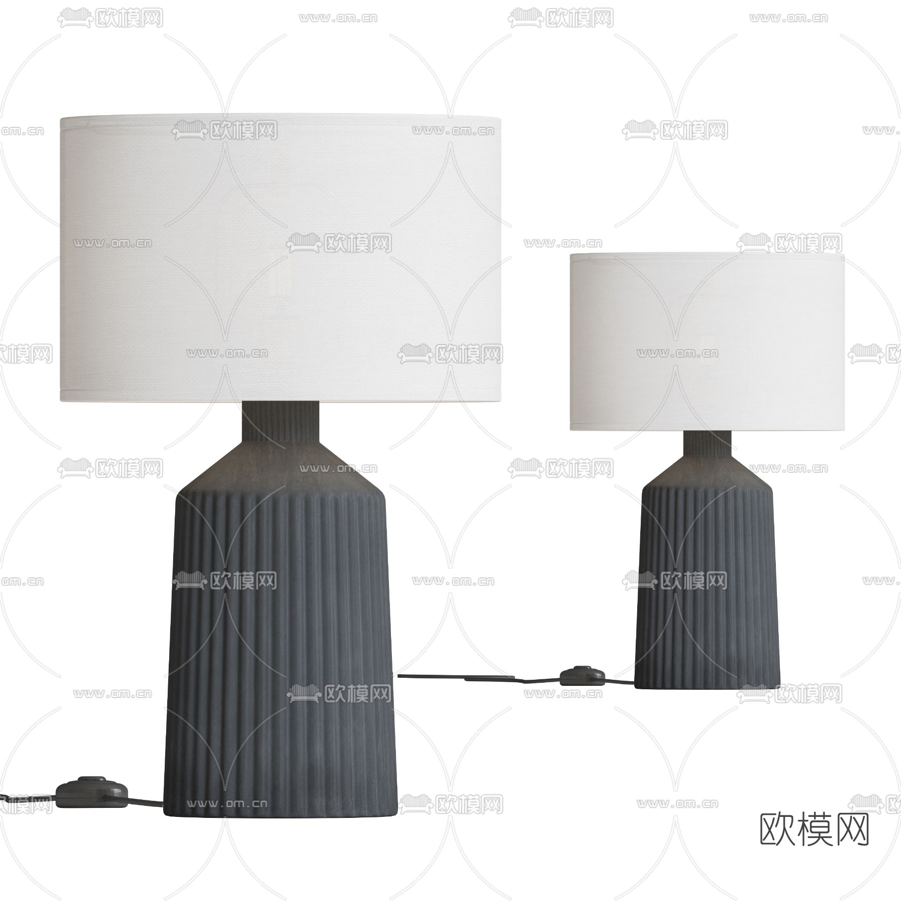 现代台灯3d模型下载