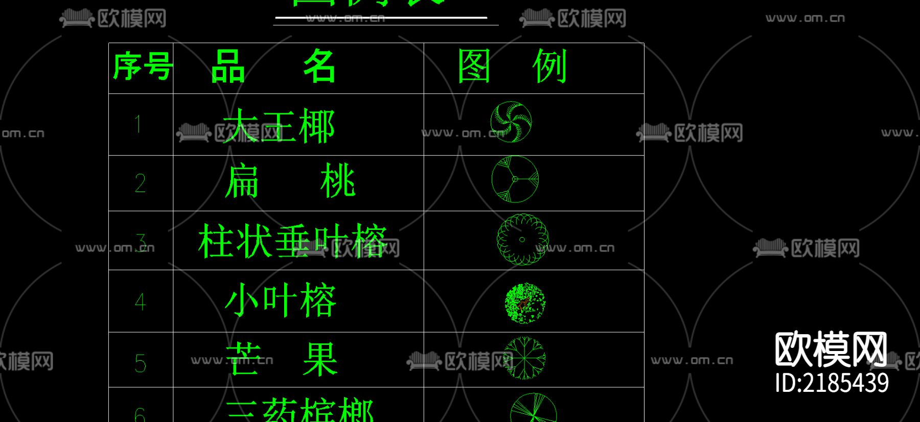 植物绿植CAD图库下载（渲染图4）