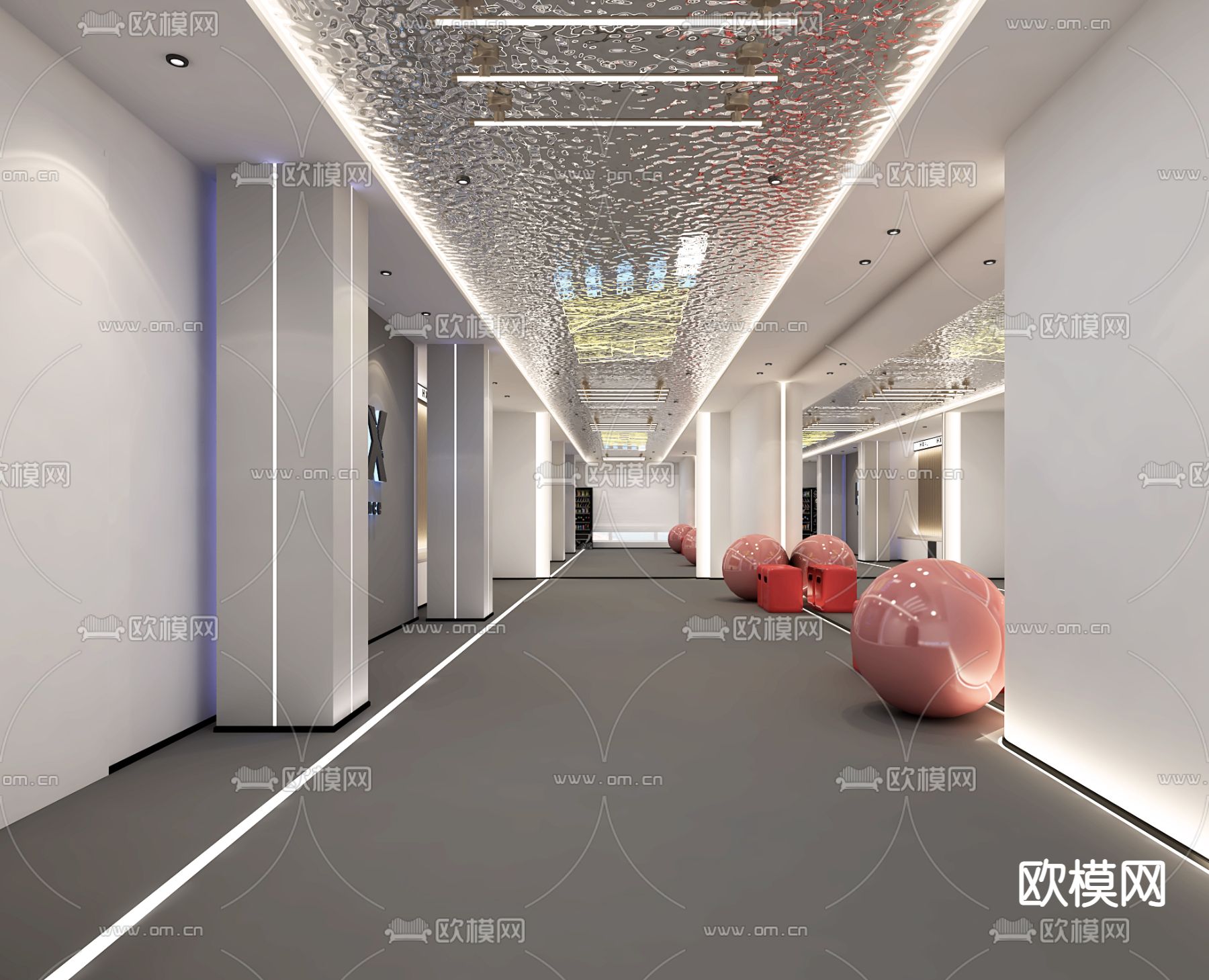 现代舞蹈学校教室3d模型下载（渲染图3）