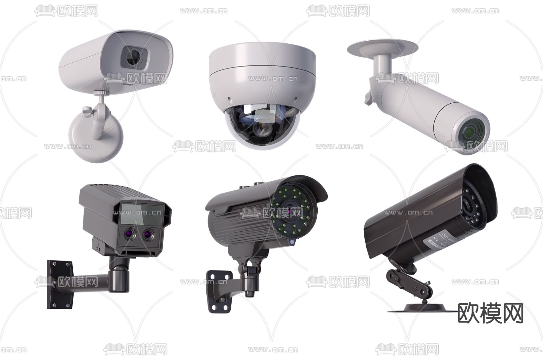 现代监控摄像头3d模型下载