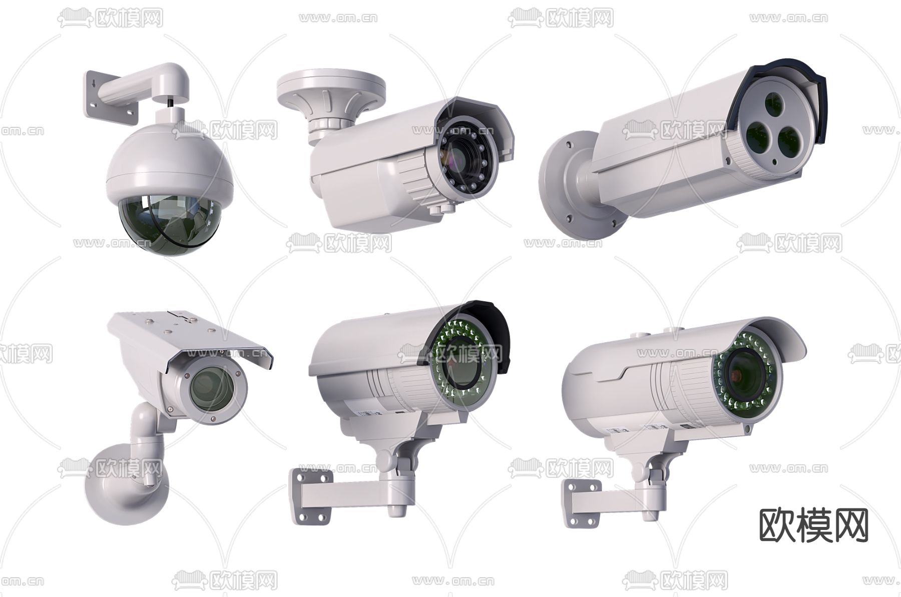 现代监控摄像头3d模型下载