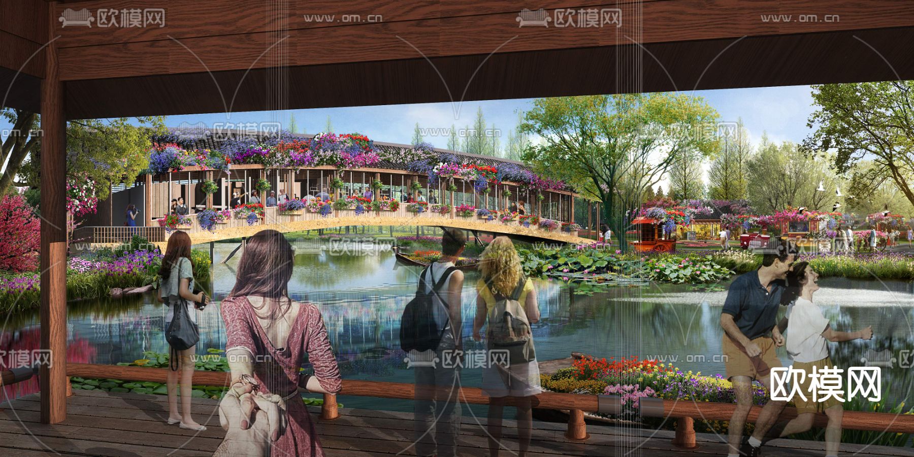 现代桥梁景观psd下载