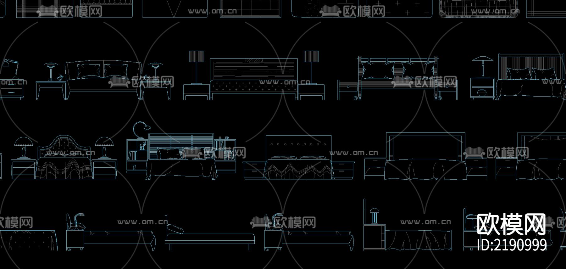 床cad图库下载（渲染图2）
