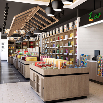  现代便利店超市su模型 