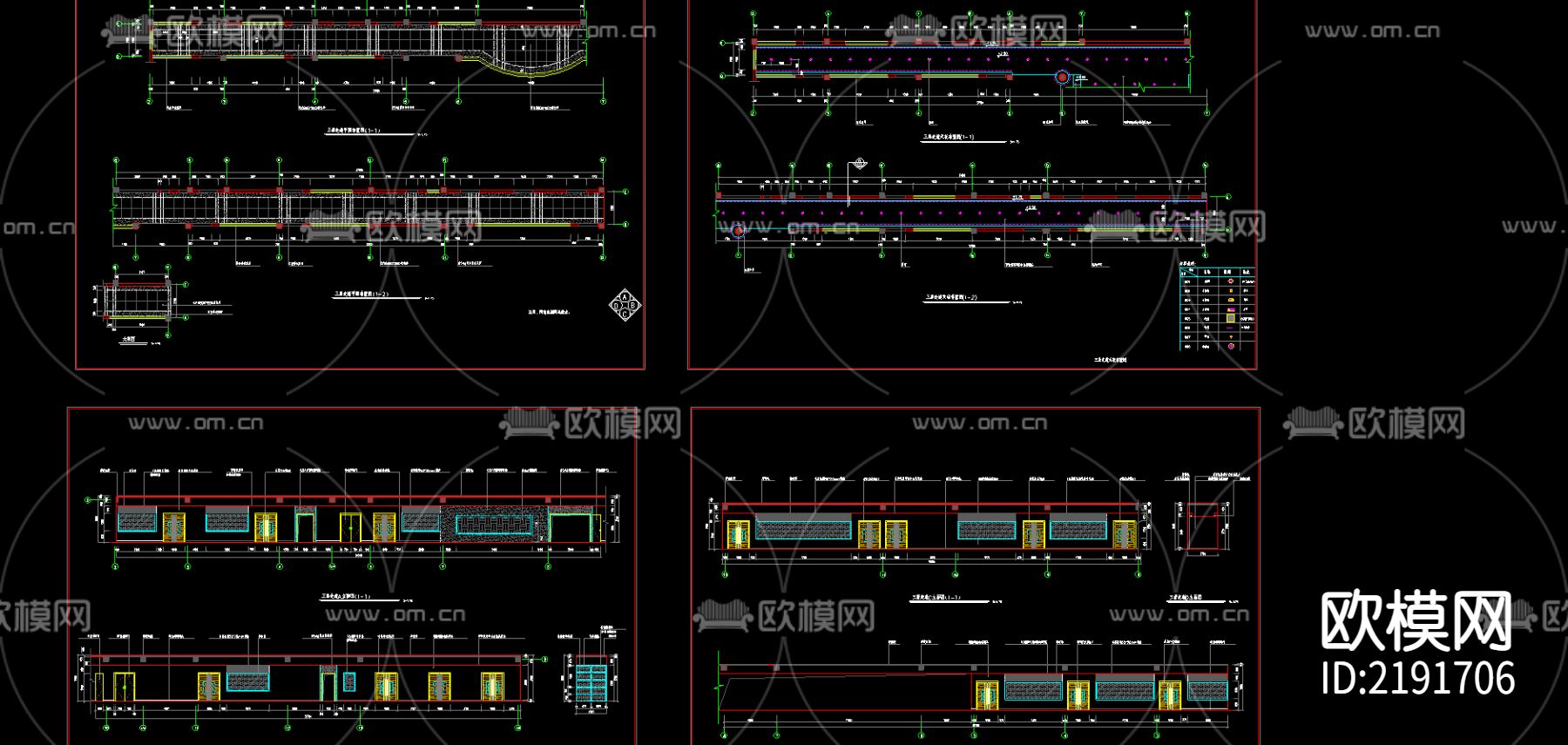 走道cad施工图下载（渲染图1）