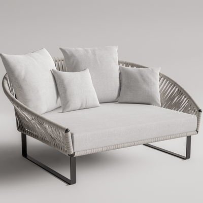 现代藤编休闲椅su模型