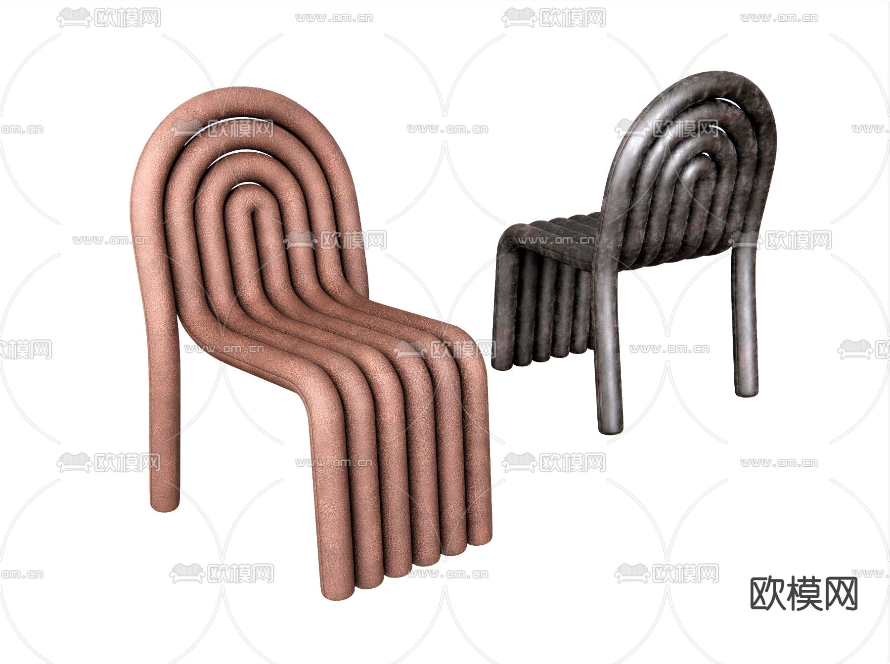北欧休闲椅su模型下载（渲染图1）