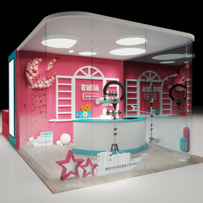  现代网红直播间su模型 