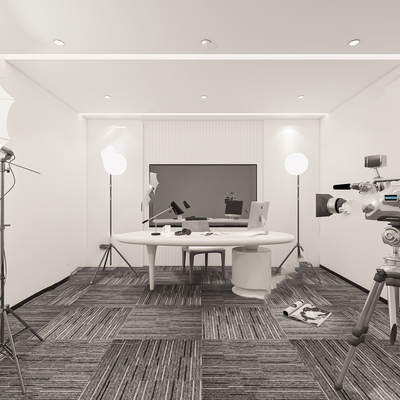  现代直播间su模型 