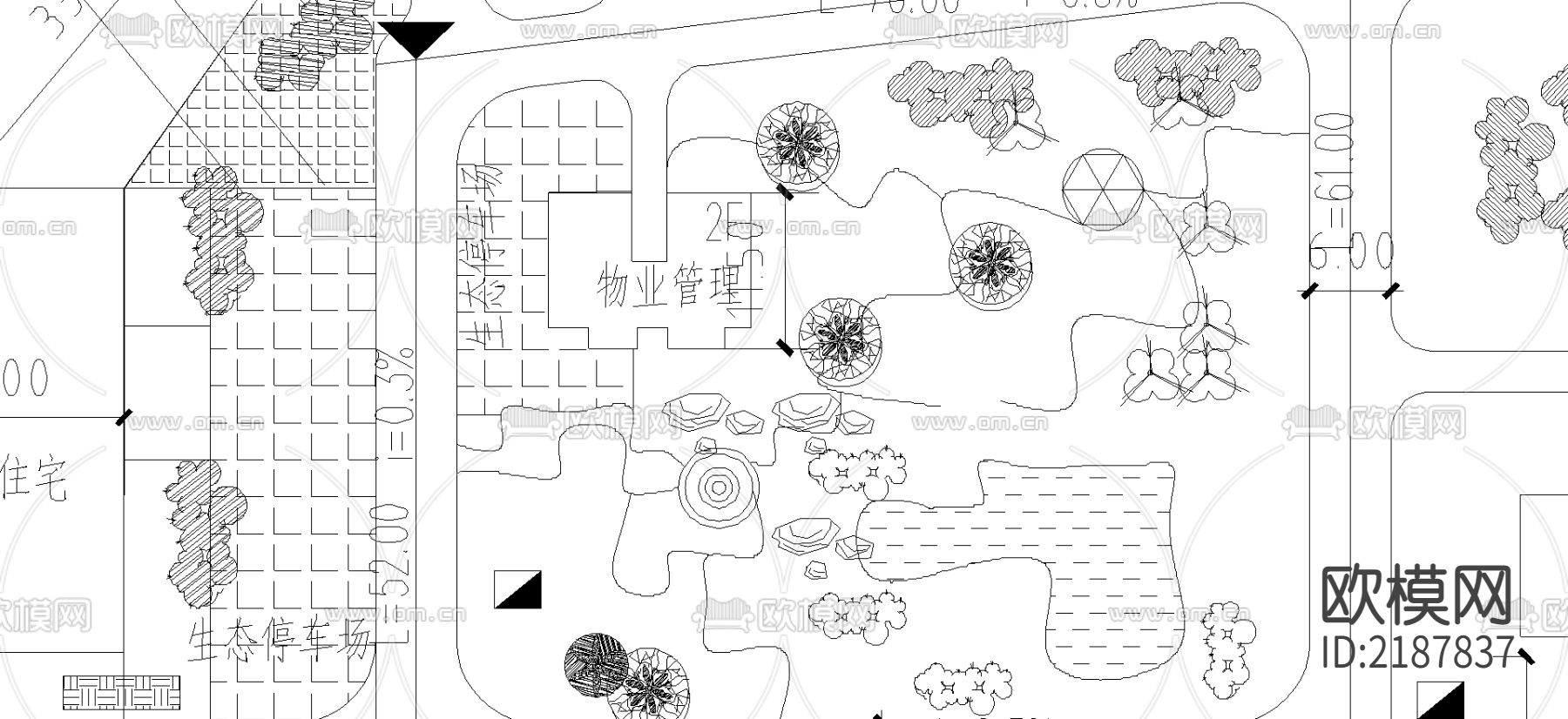 可利园规划cad施工图下载（渲染图2）