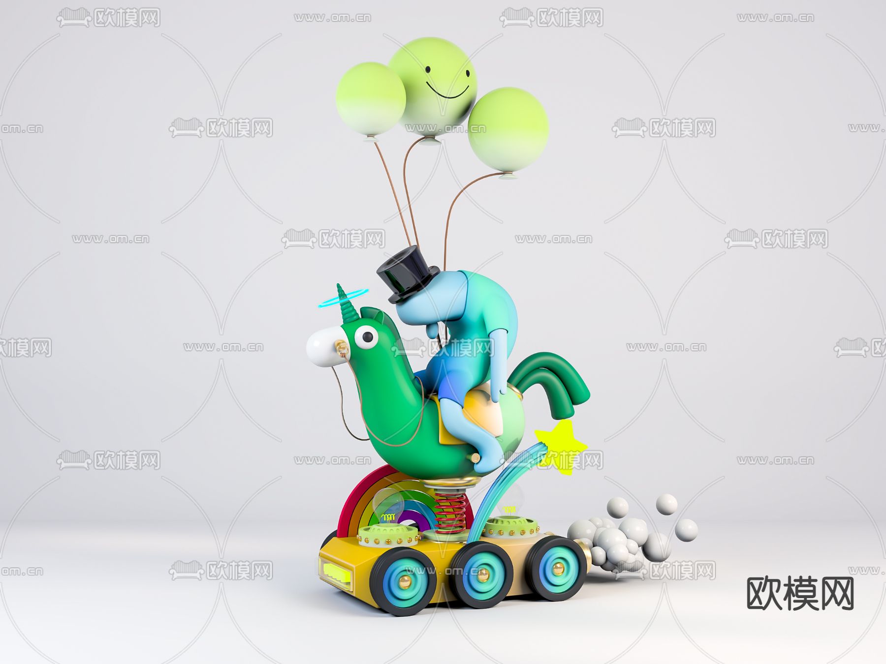 现代玩具摆件3d模型下载