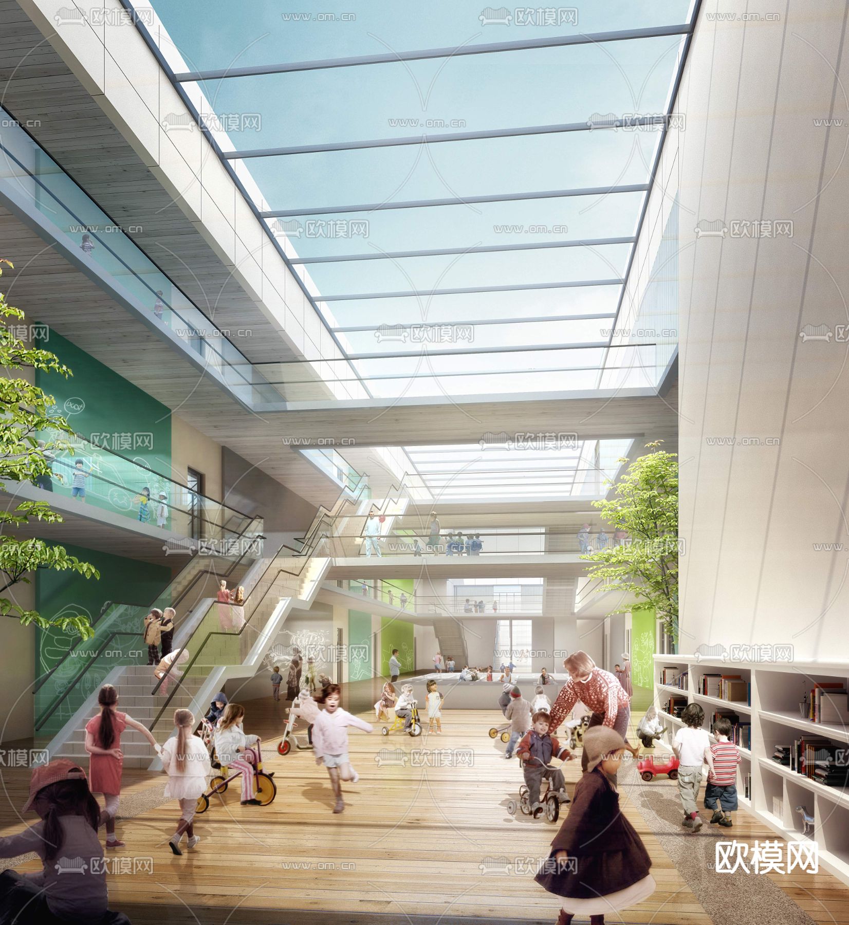 现代幼儿园psd下载