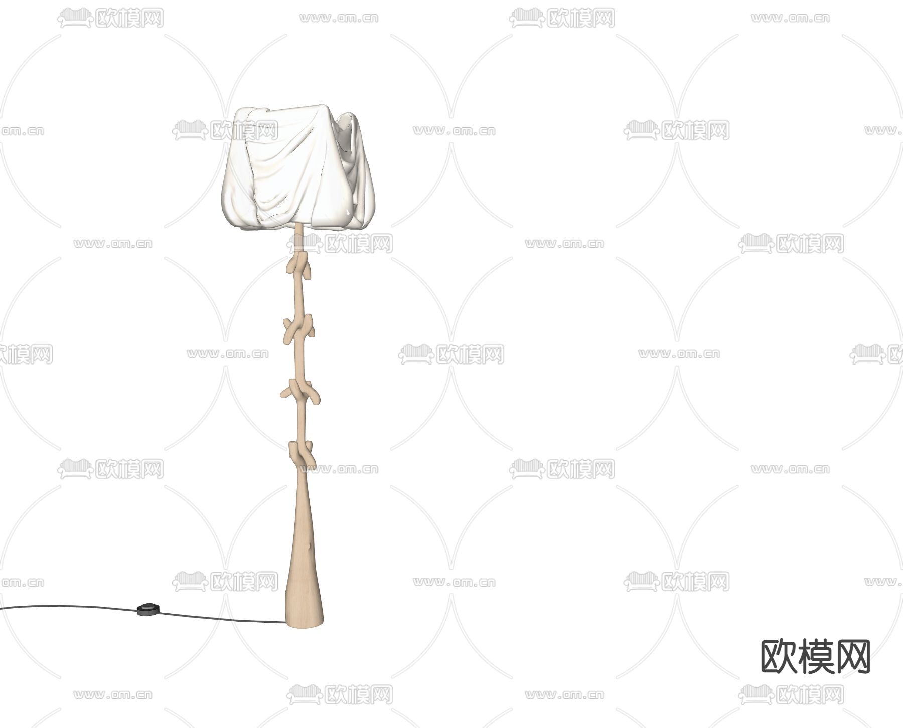 北欧落地灯su模型下载（渲染图2）