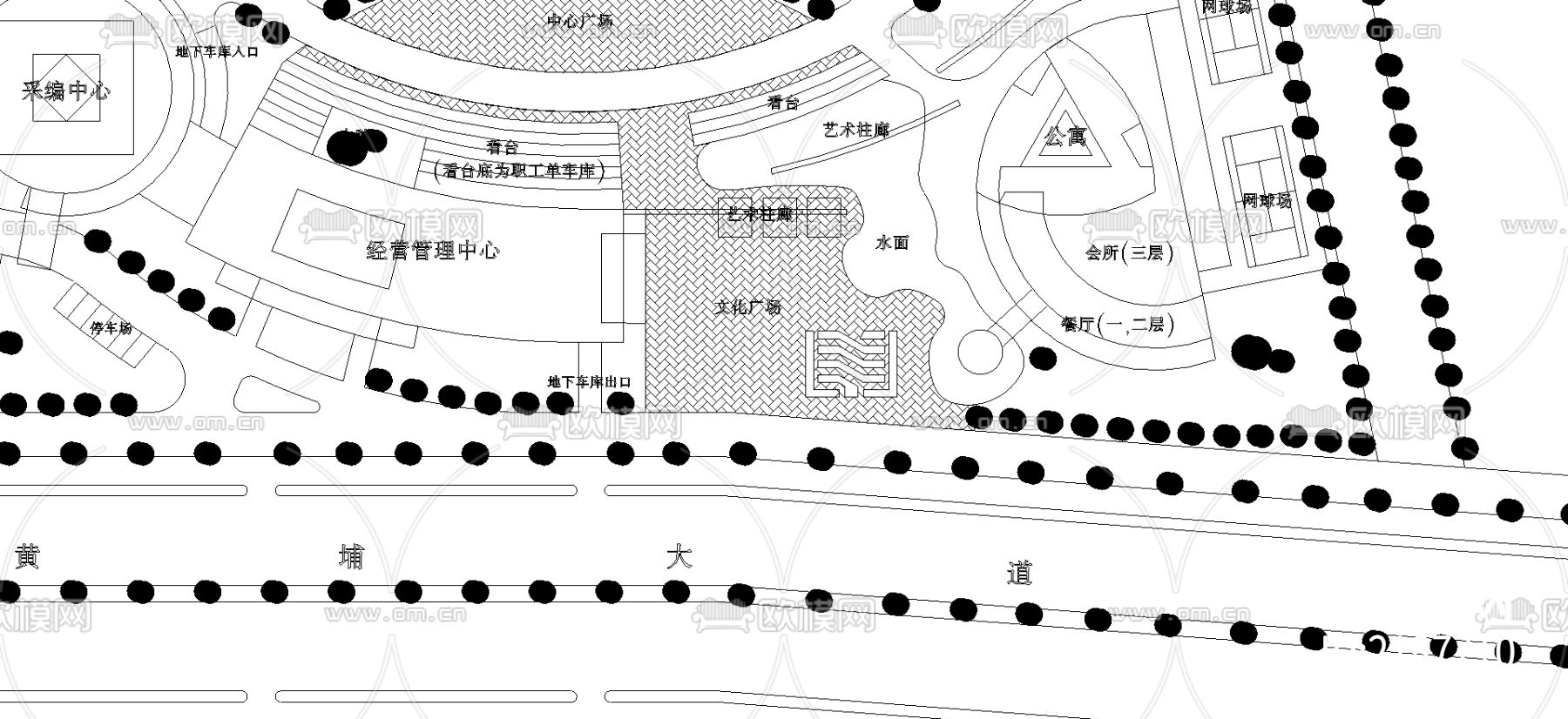 羊城晚报规划图cad施工图下载（渲染图2）