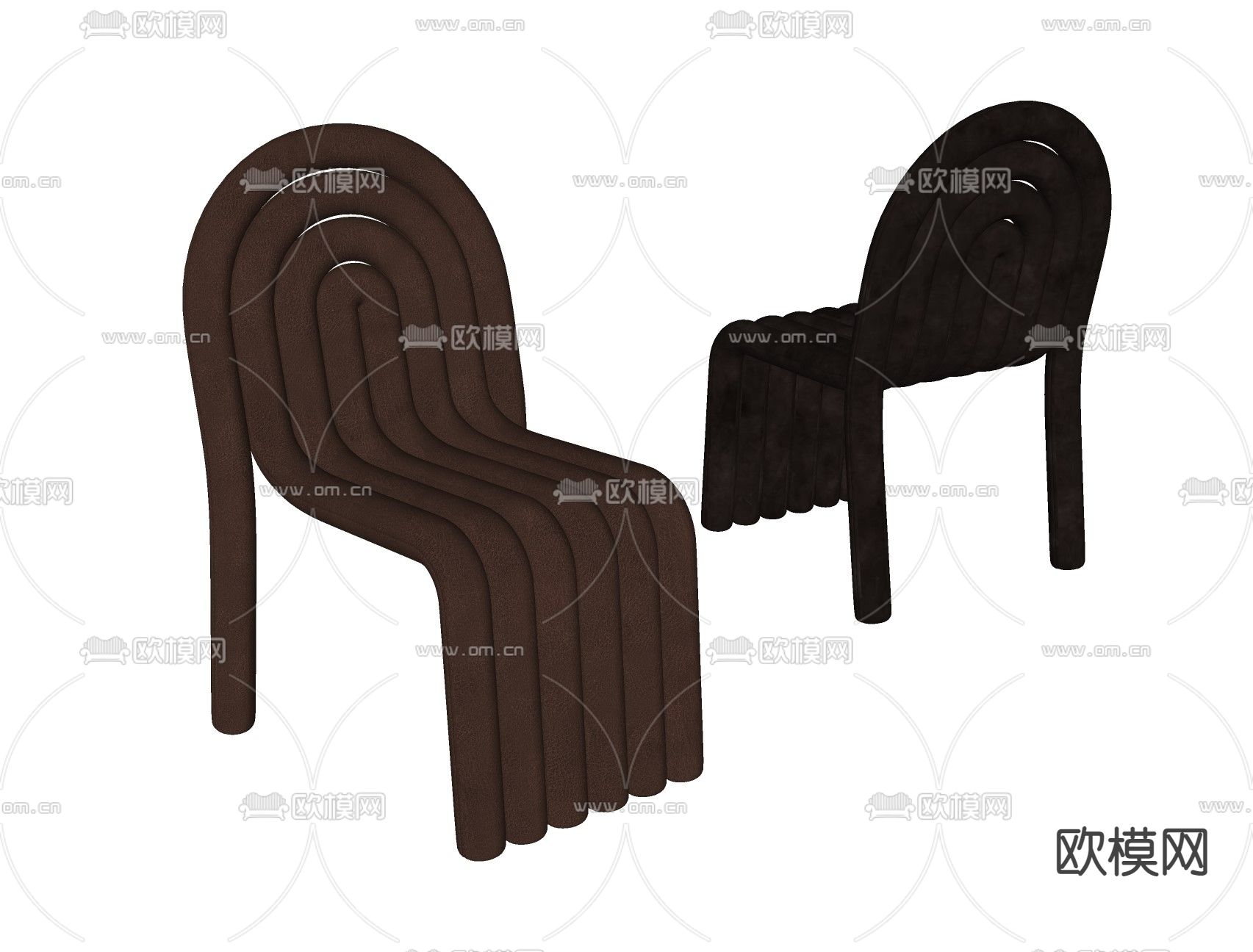 北欧休闲椅su模型下载（渲染图2）