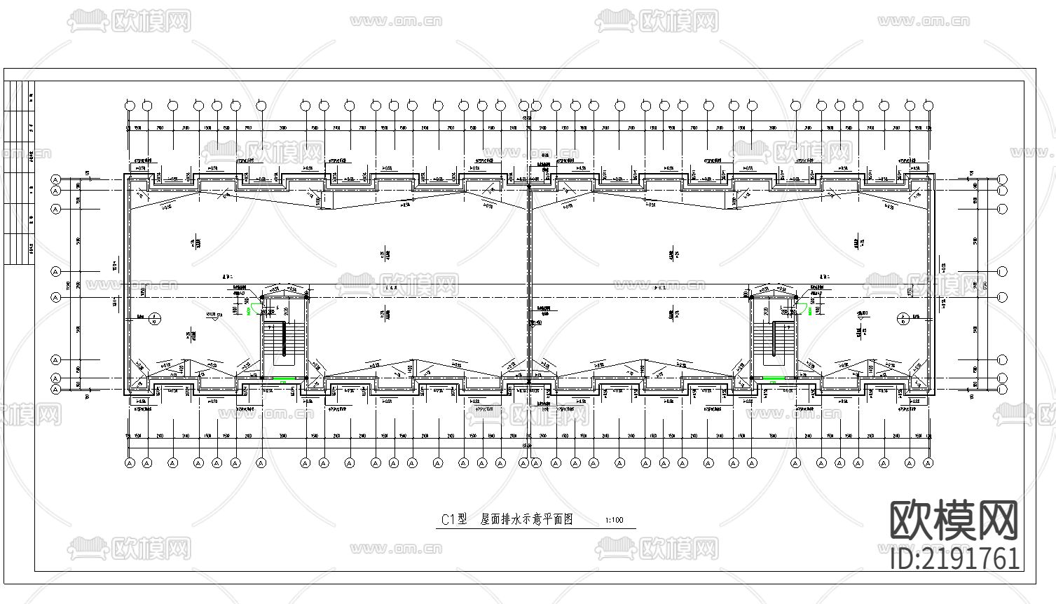 现代学生公寓cad施工图下载（渲染图2）