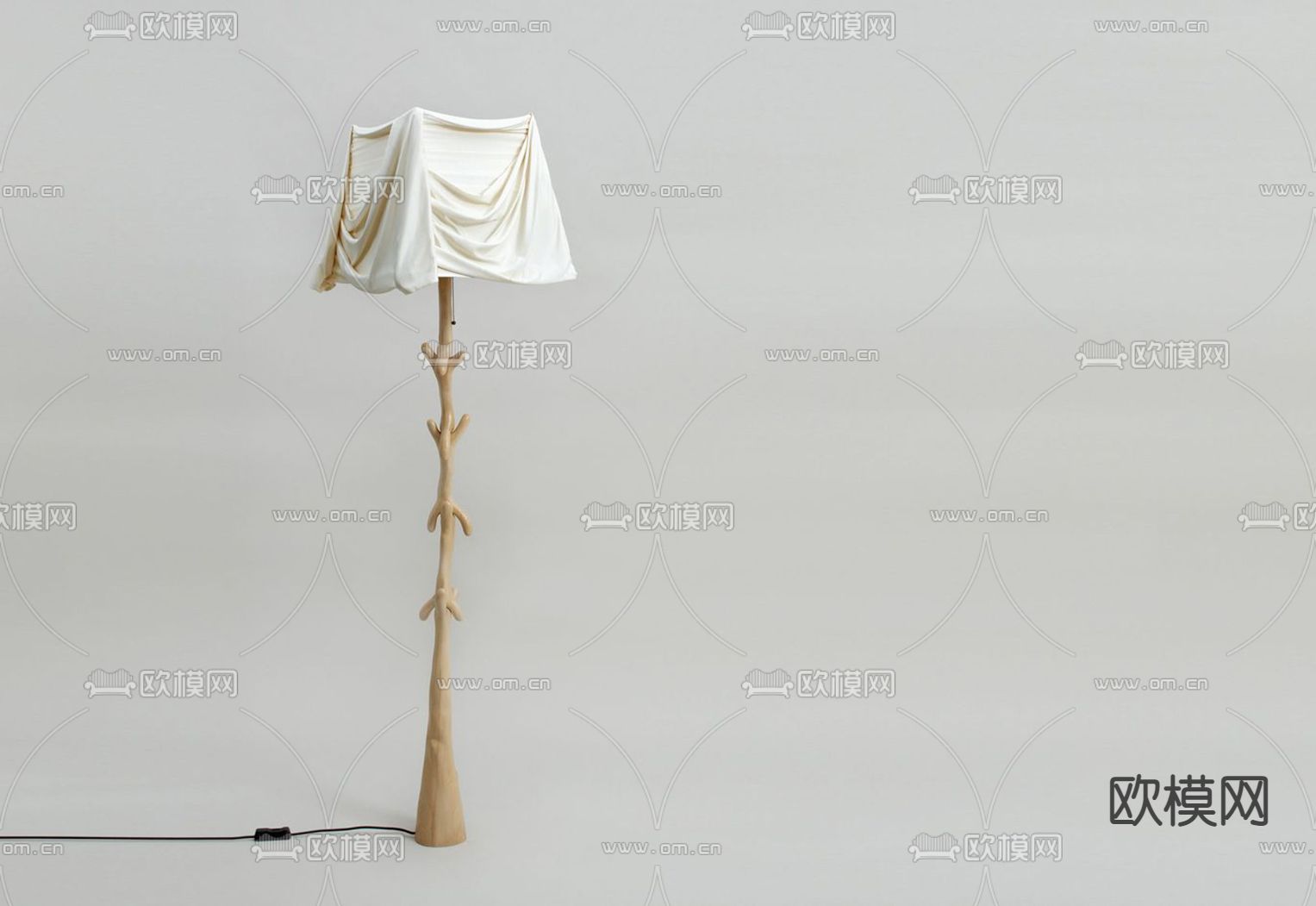 北欧落地灯su模型下载（渲染图1）