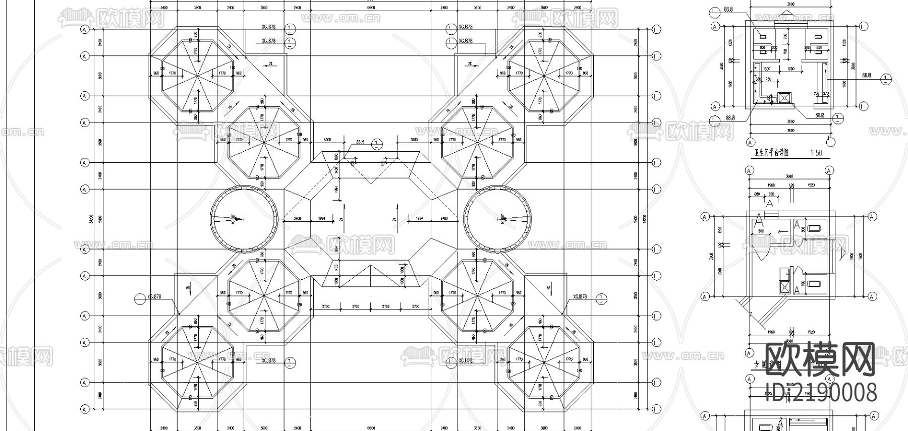 欧式幼儿圆cad施工图下载（渲染图2）