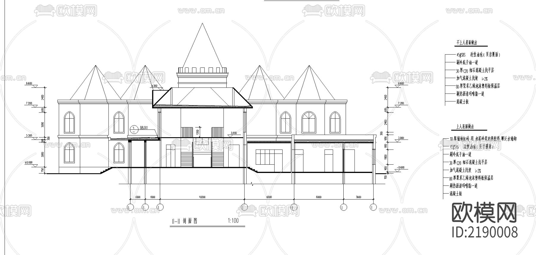 欧式幼儿圆cad施工图下载（渲染图3）