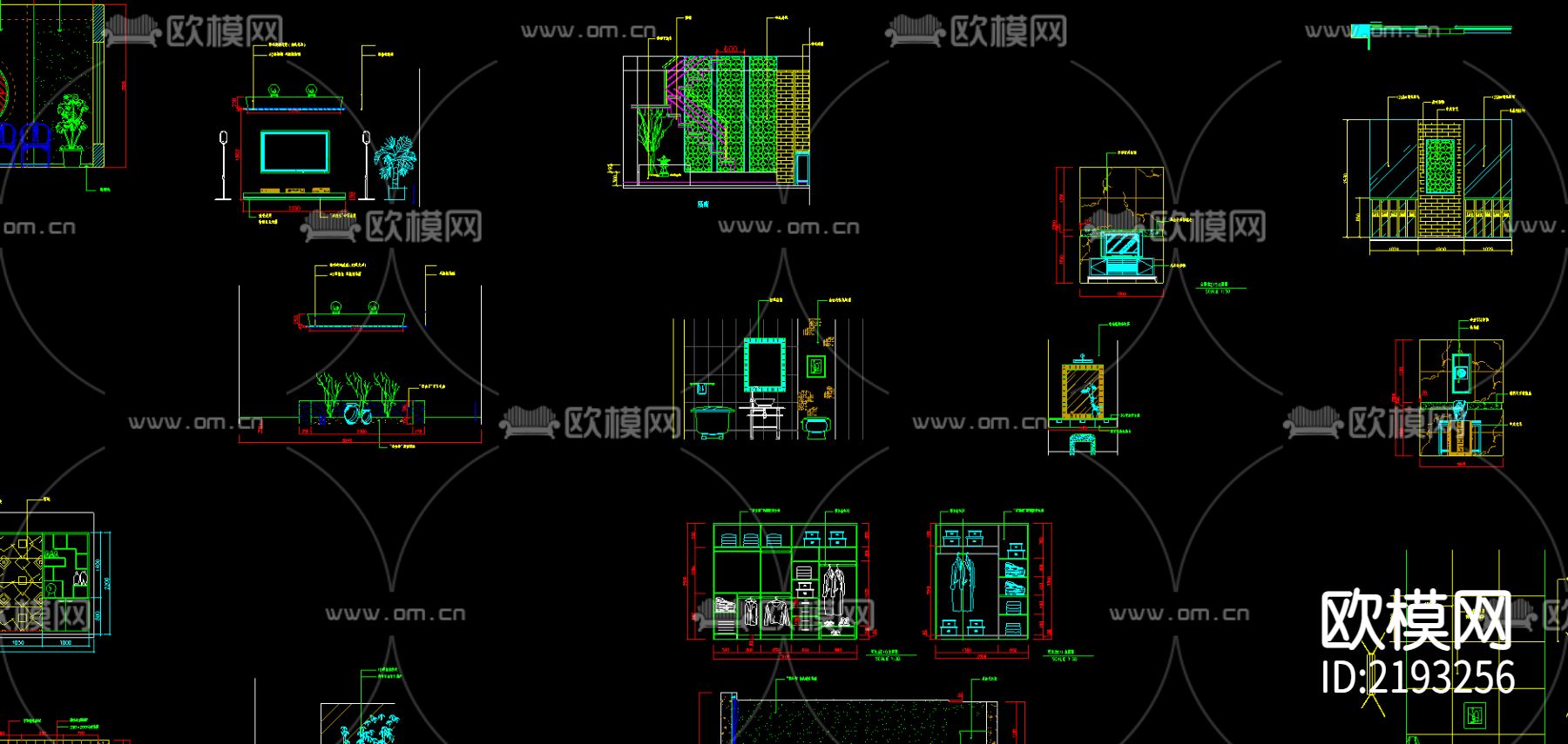 制图常用素材cad图库-免费3dmax模型库-欧模网