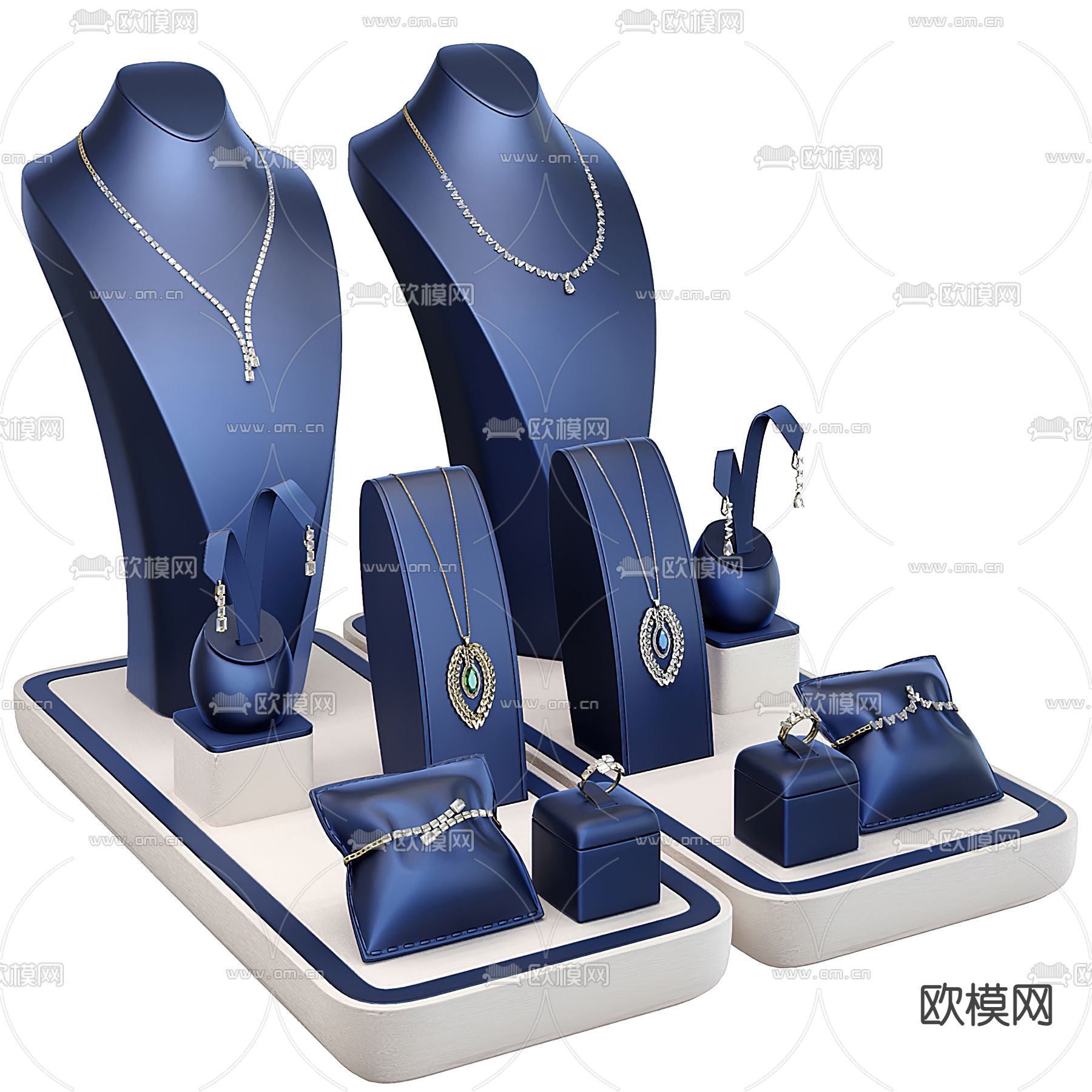 现代珠宝展示柜3d模型下载（渲染图4）